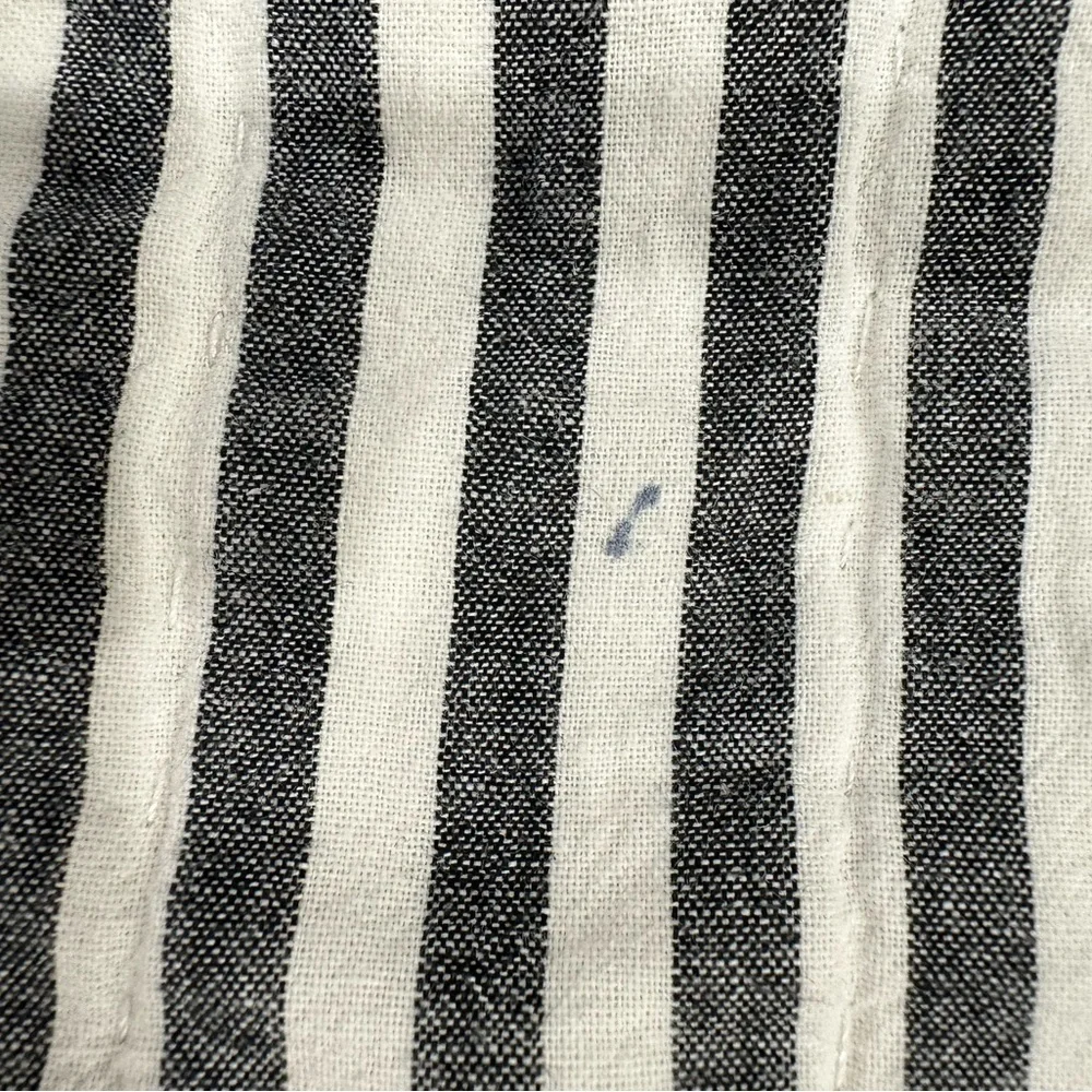 Emily & Meritt Pottery Barn Kids twin striped ruffle quilt VGUC